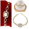 527 Bransoletka elegancka złota 17+2,5cm pozłacana 14k Xuping Austrian Crystal